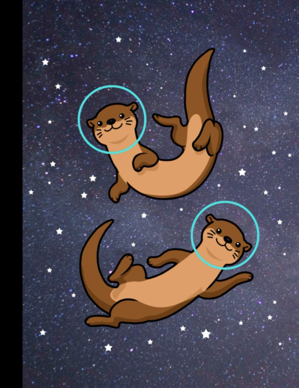 Otter Journal Space Astronaut Composition Notebook 110 Pages Wide Ruled 8.5 x 11 in: Cute Otter Gift For Boys & Girls