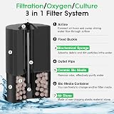hygger Aquarium Sponge Filter Internal Foam Filter 91-250L with Ceramic Balls view 4