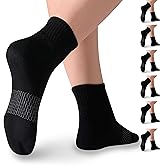 Mosithings Women's Ankle Mini Crew Socks Cotton Casual Calf Socks For Women Above Ankle Length 6 Pairs