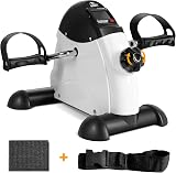 Uten Mini Exercise Bike Pedal Exerciser Resistance Cycle White view 2