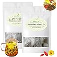 Dandelion Wolfberry Organic Kidney & Liver Health Tea, 8 Herbal Ingredients Blend, Natural Chinese Chrysanthemum Cassia Seed Tea Bags (2 Bags 24 Pcs)