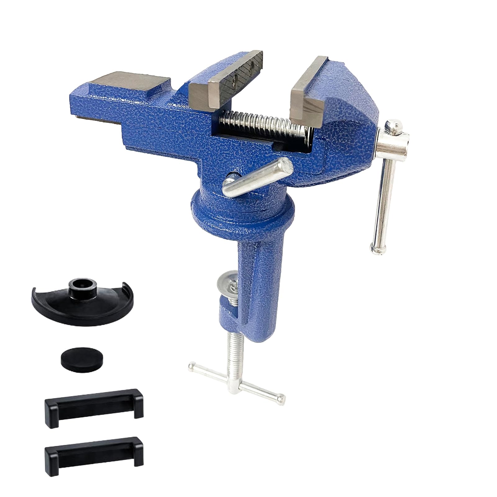 Winhub Table Vise 80mm Bench Vice Adjustable Bench Clamp with 360 Degree Rotated Swivel Base for Workbench Workshop Factory