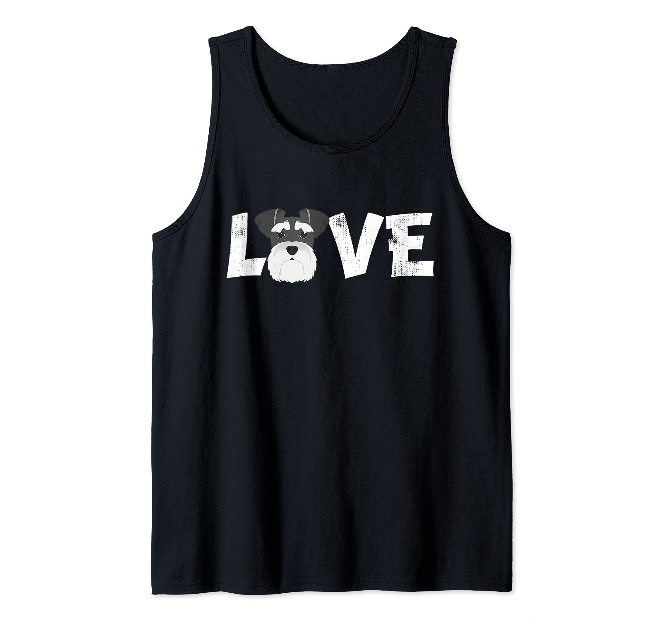 Dog Mom Dog Dad Minature Schnauzer Dog Pet Tank Top