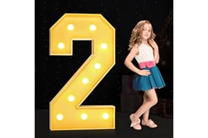 Foaky 3FT Marquee Numbers,Large Light Up Numbers,Giant Marquee Light Up Numbers for 20st 21st Birthday Party Decorations (2,3FT)