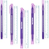 Zonon 5 Pcs Markers Skin Marker Pen Purple Tattoo Pen, 0.5mm &amp; 1mm | Surgical Marking Use, Tattoo Pen with Paper Ruler for Skin, Eyebrow, Lips 2 Single Head &amp; 3 Double Heads
