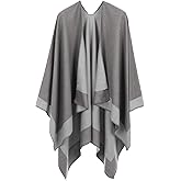 OWIF Women's Shawl Wraps Open Front Poncho Cape Oversized Sweaters Casual Cardigan Shawls for Fall Winter