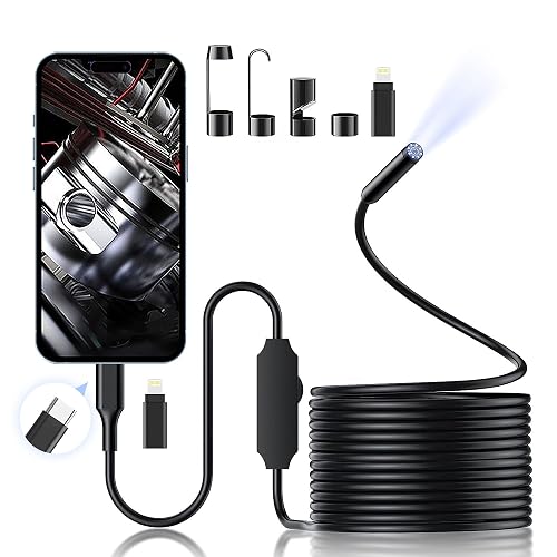 1920 HD Endoscope Camera for Android and iOS, Borescope with 8 ...