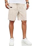 COOFANDY Mens Casual Elastic Waist Shorts Linen