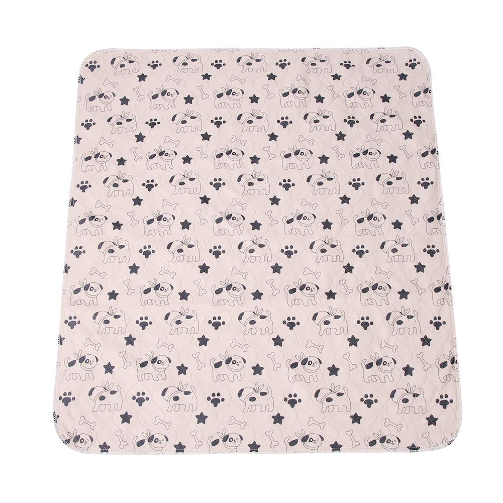 Oumefar 3 Sizes Waterproof Dog Pee Pad Cute Absorbent Whelping Pads Non Slip Puppy Urine Mat for Dogs Training Travel Whelping(80 * 90cm)