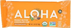 Aloha Organic Plant Based Protein Bar Peanut Butter Chocolate Chip , 1.98 Oz