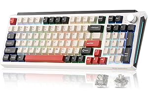 MIKIBY K98 Wireless Mechanical Keyboard,Tri-Mode BT5.0/2.4GHz/USB-C Hot Swappable Custom Keyboard,Gasket Structure,RGB Backli