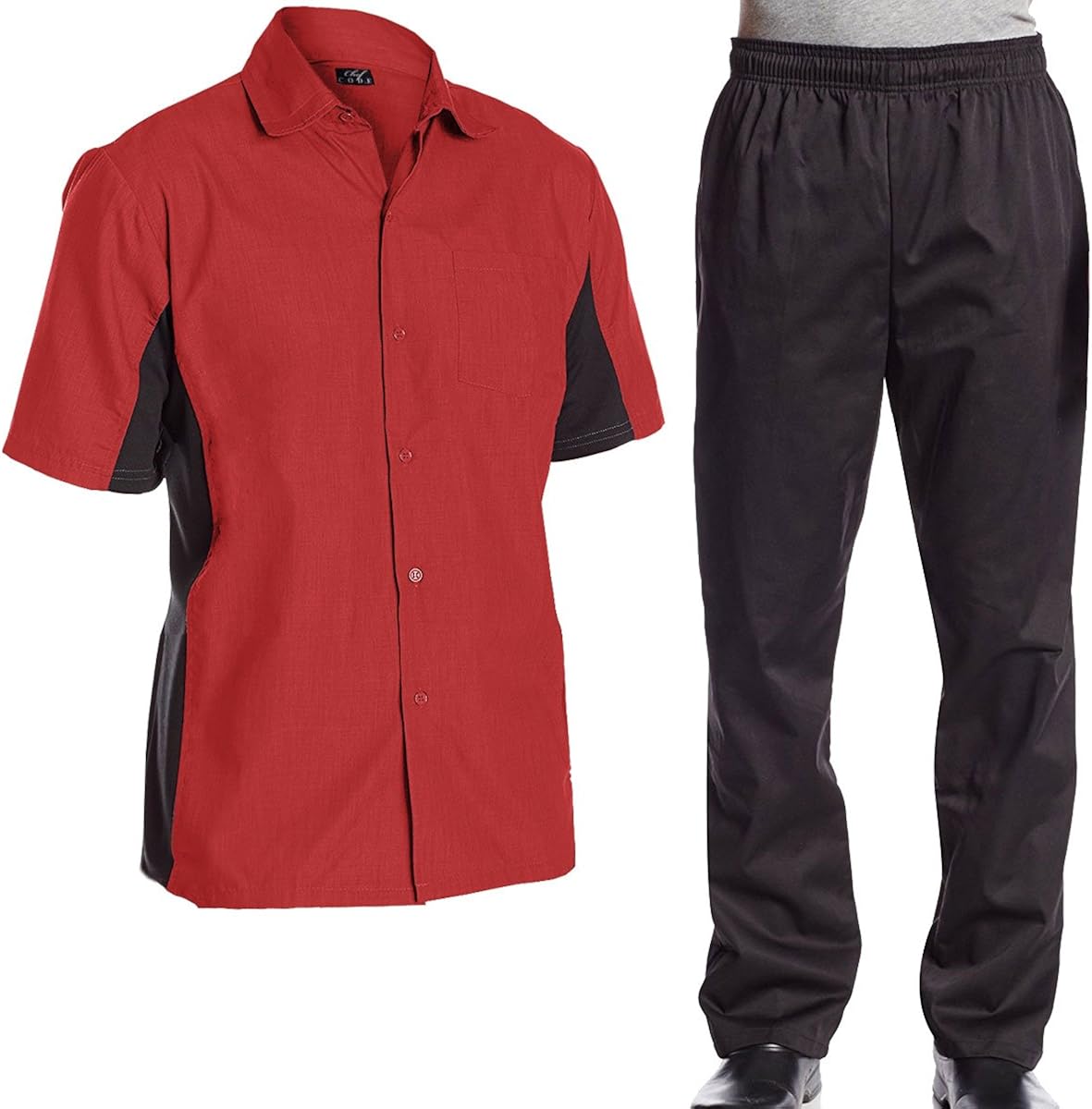 Utility Work Set with Vented Work Shirt and Elastic Waist