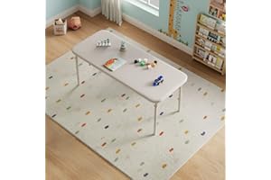 Garvee 47.24" Folding Table (80LBS Capacity), Lightweight Plastic Foldable Table for Indoor/Outdoor Use