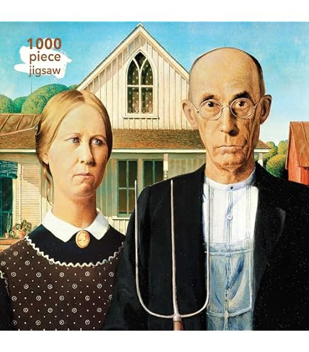 Amazon.com: EuroGraphics American Gothic by Grant Wood 1000Piece