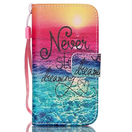 Felfy Kompatibel mit Hülle iPhone 4 / 4S Handyhülle Ultra Slim Flip Leder Etui Ledertasche Schutzhülle Case ablösbar Sonnenun