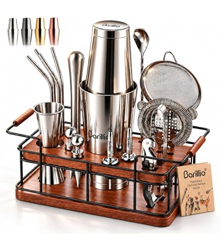 Amazon.com: Houdini 5-piece Bar Tool Set, Includes Jigger, Muddler