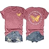 Christian Shirt for Women :Butterfly Graphic Shirts Bible Verse Tshirt Good Ness of God Tee Tops