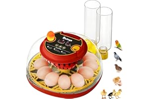 Incubators for Hatching Eggs: Chicken Quail Duck Bird Chick Egg Incubator kit with Automatic Egg Turner & Humidity Display,36