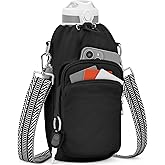 SYTRAH Water Bottle Bag Crossbody，Insulated Water Bottle Purse Crossbody Water Bottle Holder with Strap 40 oz