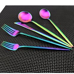 Uniturcky Iridescent Rainbow Multicolor Flatware 10