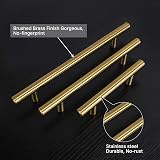 Goldenwarm 15Pcs Brushed Brass Cabinet Handles 160mm 224mm 12mm Hole Center view 9