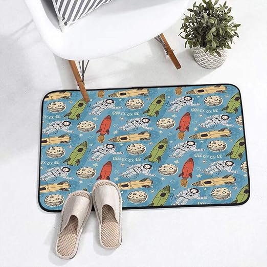 Alfombras de Baño con tecnología Memory Foam,Espacio, astronautas