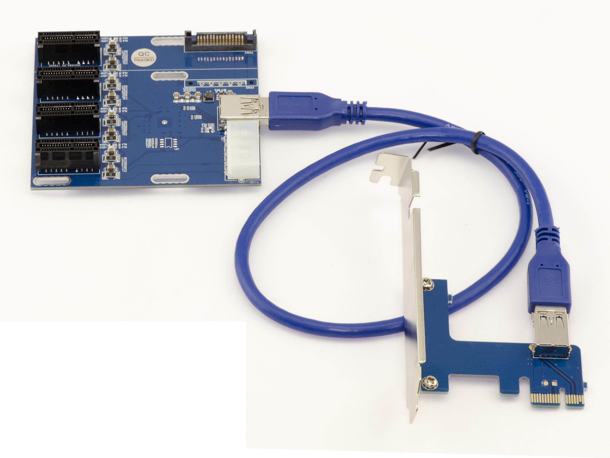 KALEA-INFORMATIQUE Expansion plate to convert one PCI Express x1 slot to 4 PCIe x1 slots
