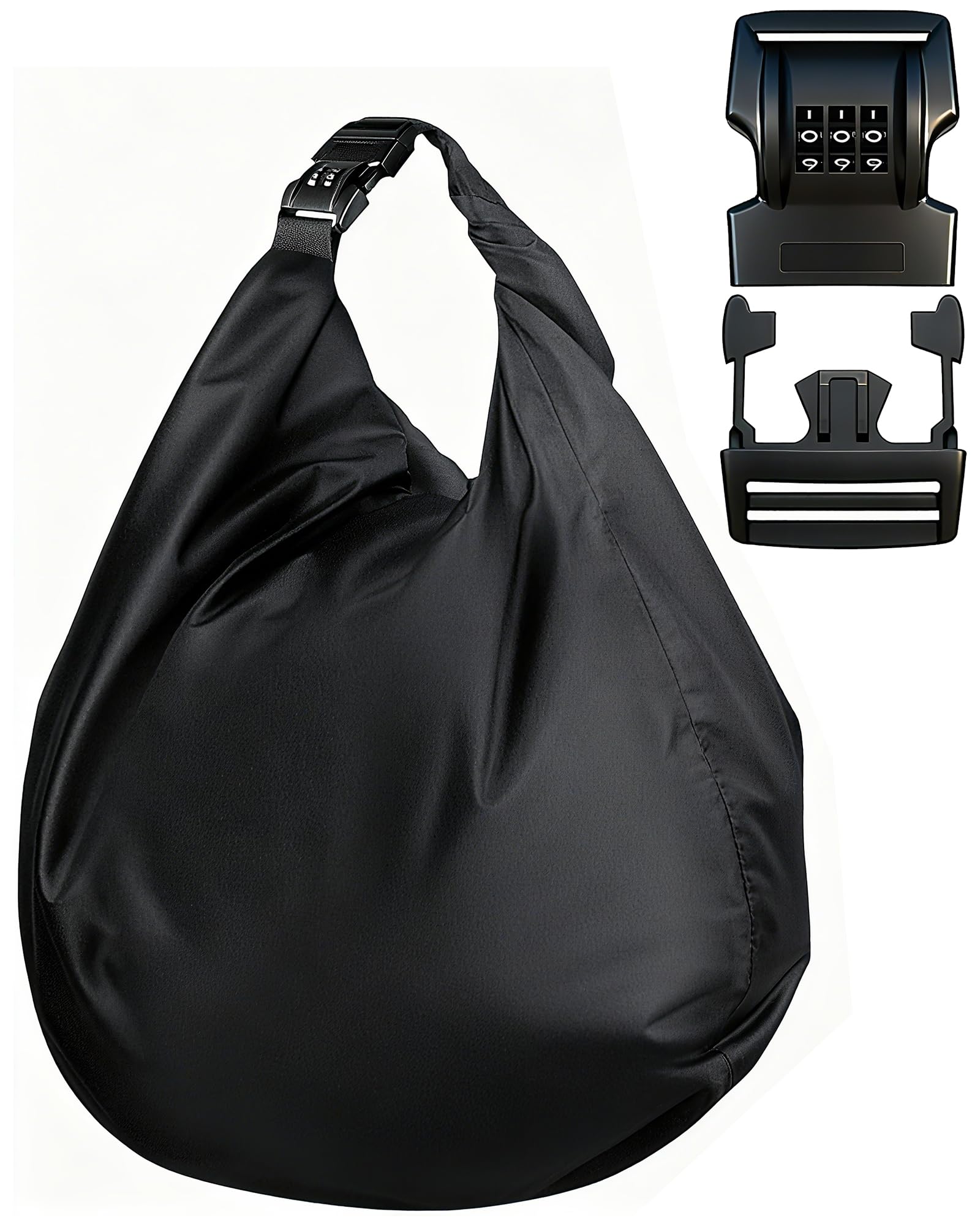 Photo 1 of IZTOSS Motorcycle Helmet Bag Helmet Storage Bag with Combination Lock Waterproof Lightweight Durable Oxford Cloth Helmet Bag for Motorcycle Riding Bicycle,Black