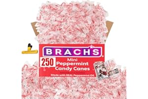 KANDYRIFIK MINI CANDY CANES (250 CT) | Mini Candy Canes Red & White Made WITH REAL PEPPERMINT | Holiday Candy for Christmas, Santa Parade, ThanksGiving, Holidays and More | Free Creative Idea Booklet