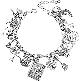 RechicGu Mythology Fairytale Lucky Charms Cuff Bangle Bracelet Cross Leaf Moon Face Celtic Cat