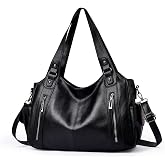 LY&amp;SQ Slouchy Shoulder Tote Bag for Women Large Capacity Hobo Bags Vintage Leather Purse and Handbags Crossbody for Daily