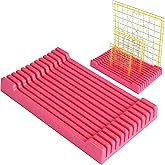 Storage Rack for Quilting Rulers 6&ldquo;* 10&ldquo;-12 Slot Ruler Holder Organizer and Storage for Storing Sewing rulers (1 Pack-Pink)