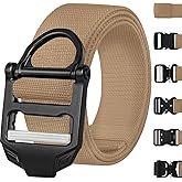 TECEUM Tactical Belt – Coyote B4 S – Heavy-Duty Military, Work, Hiking,Rigger, Utility, EDC Men’s Belts – Quick-Release – Nylon Web