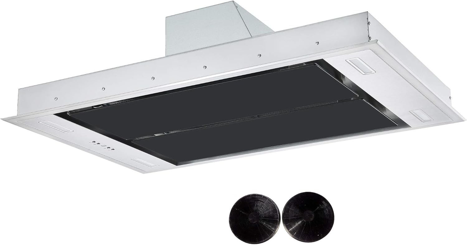 Cookology 110cm Extractor Fan, Builtinto Ceiling Island Cooker Hood