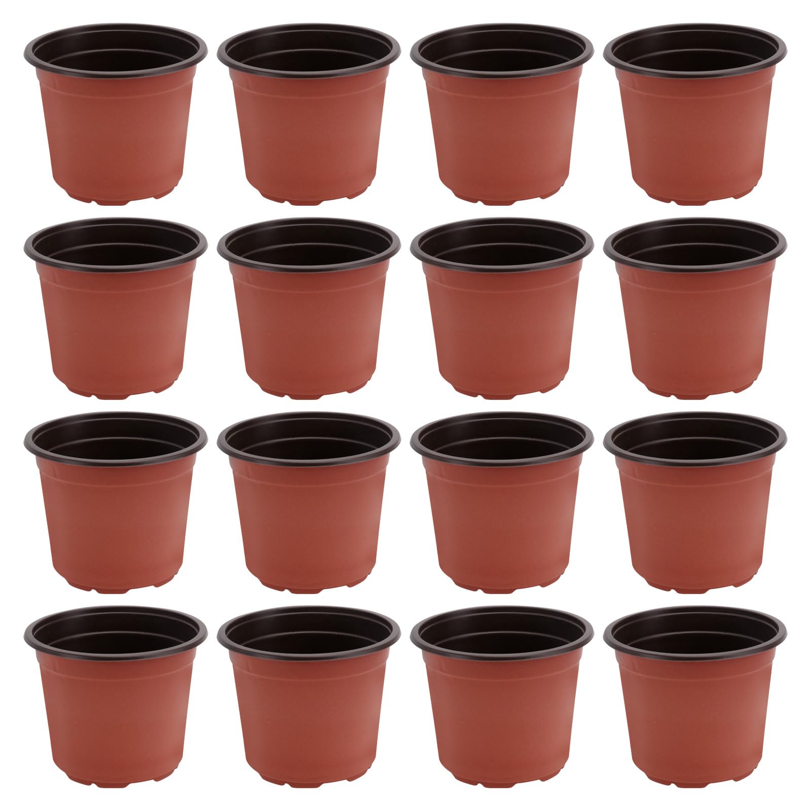 DOITOOL 50PCS Plastic Plants Nursery Pots, Seed Starting Pot Small Flower Plant Containers Transplanting Planter for Home Greenhouse Garden (120mm)