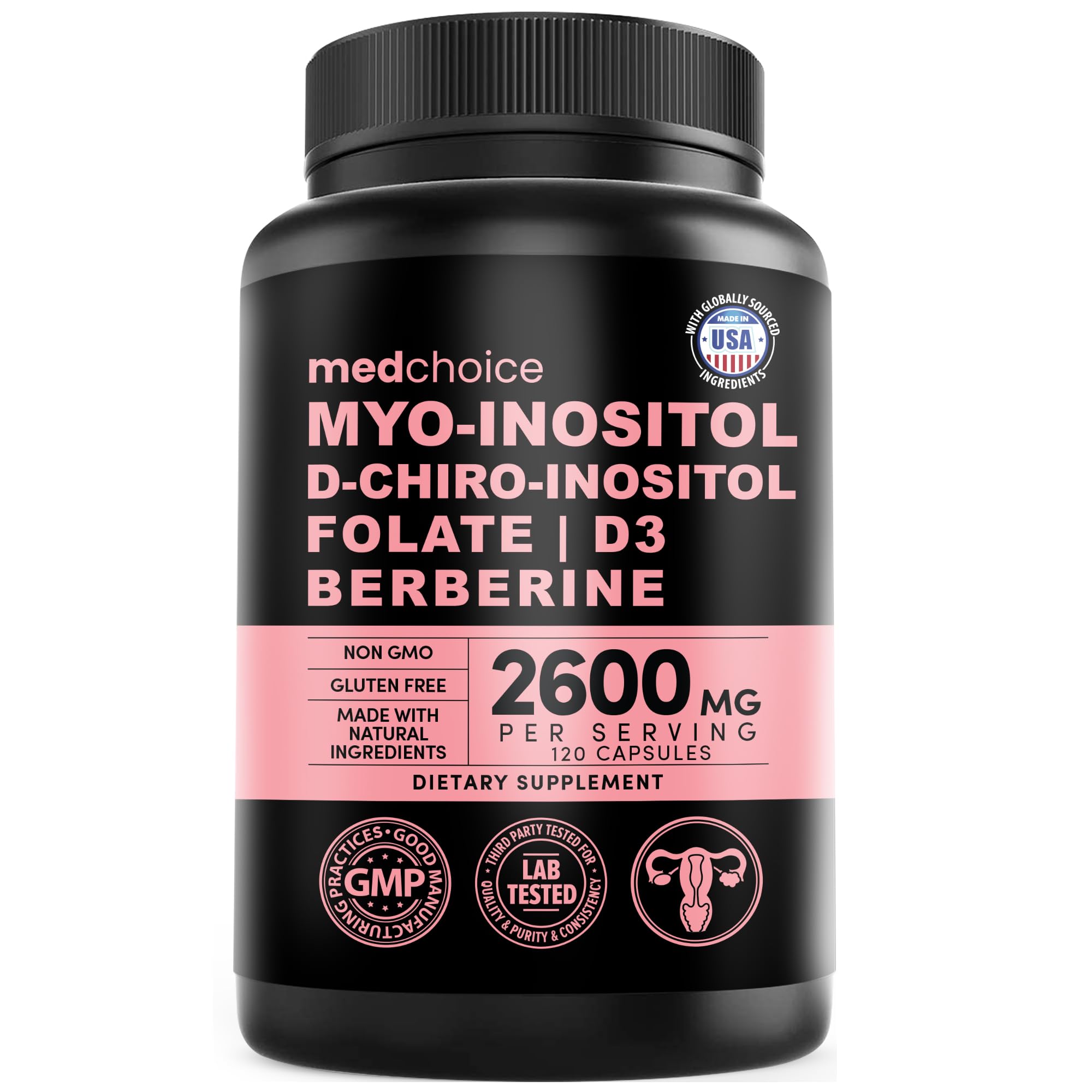 Myo-Inositol D-Chiro-Inositol Folate D3 Berberine