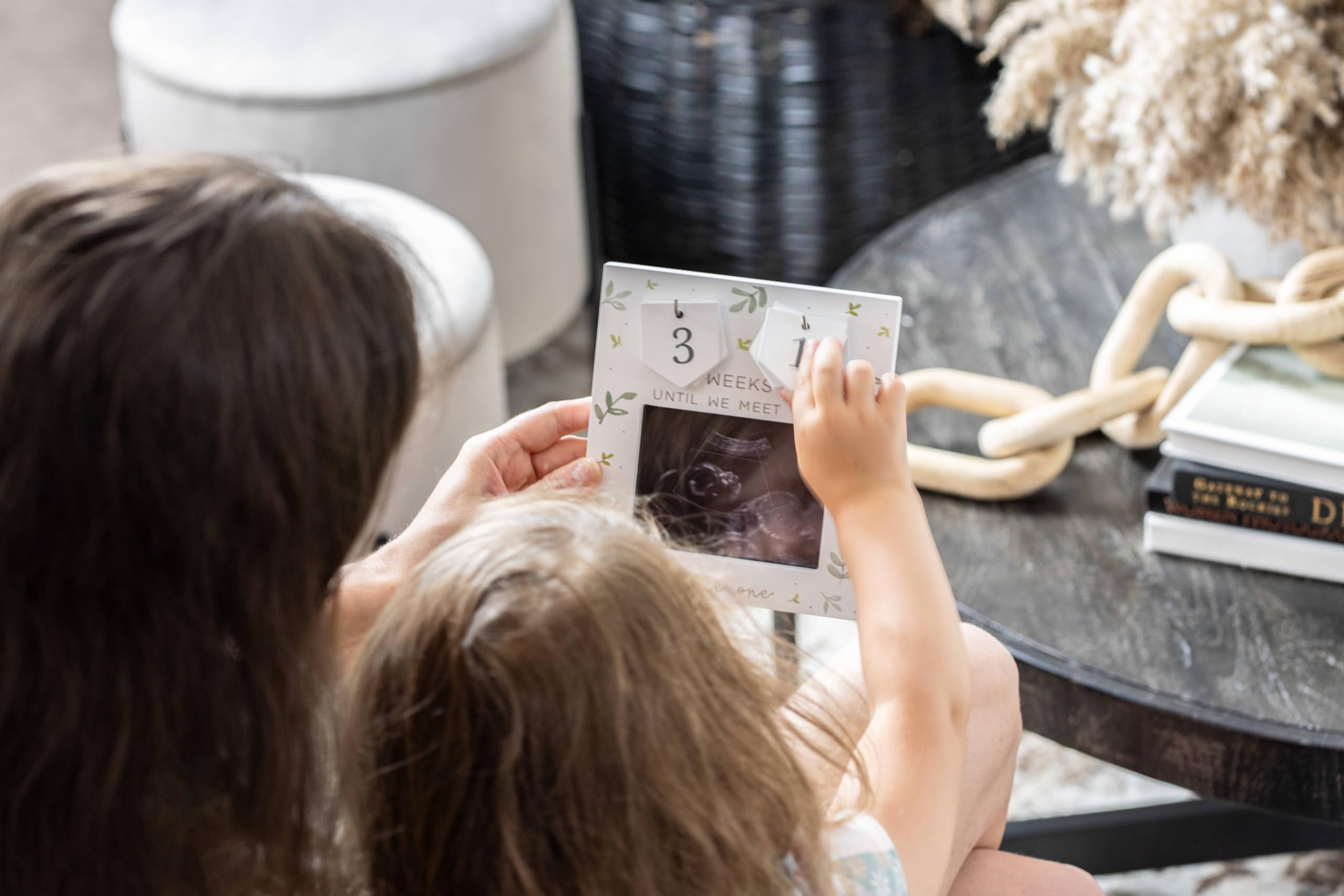 Ultrasound Picture Frames | Baby Countdown | Baby Sonogram Picture Frame w/Number Tiles | Grandparents Baby Announcement Pregnancy Countdown Frame | Sonogram Frame Pregnancy Gift | Love at First Sight