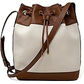 AFKOMST Leather Bucket Bags and Drawstring Crossbody Purse for Women Medium Tote and Hobo Handbags with 2 Shouder Straps