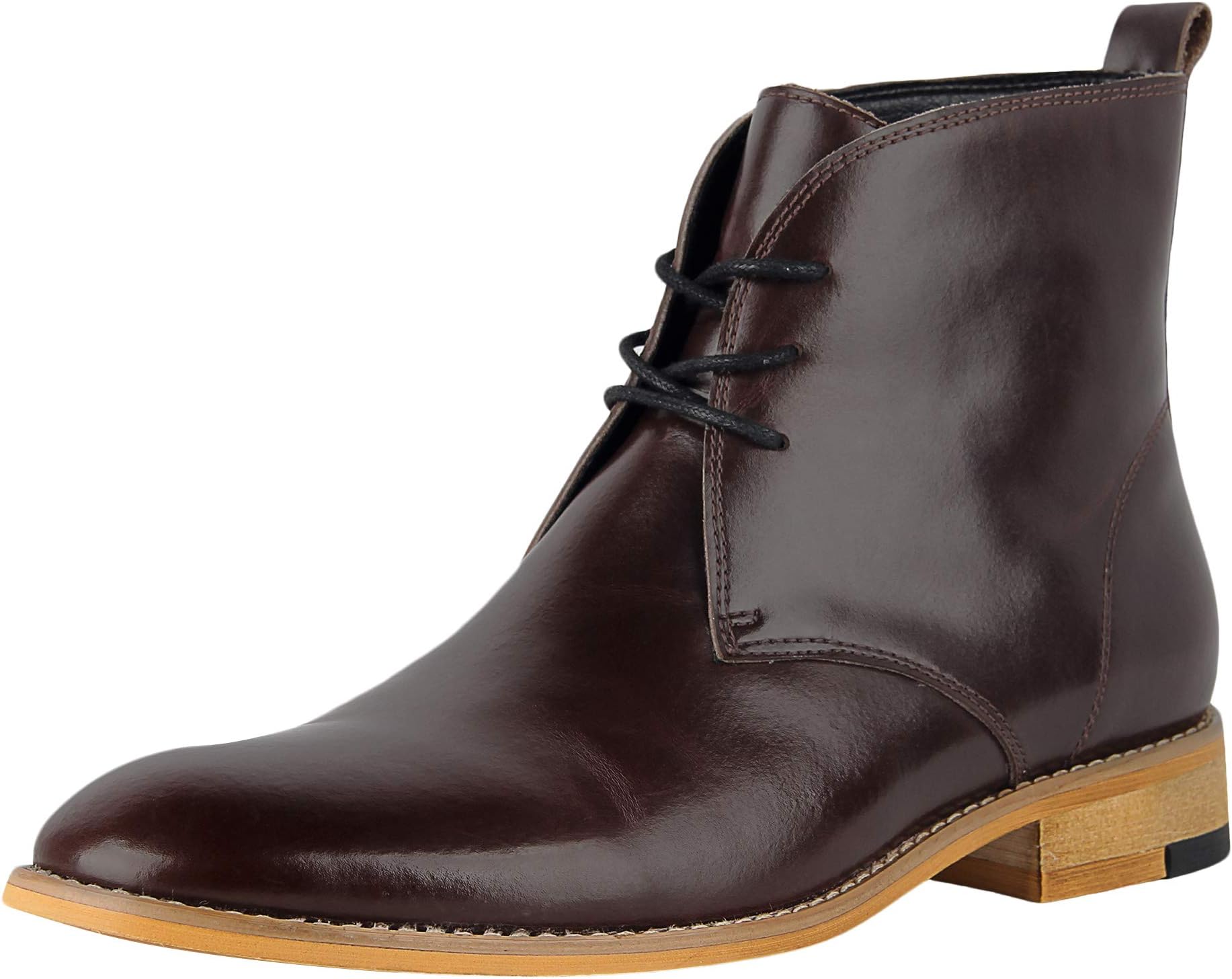 Men's Classic Desert Chukka Boots Cap Top Leather Oxford