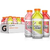 Gatorlyte Zero Sugar Rapid Rehydration Electrolyte Drink, 3 Flavor Variety Pack, 20 fl oz Bottles (12 Pack), Specialized Blend of 5 Electrolytes, 15 Calories, No Artificial Sweeteners, No Flavors