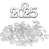 MECCANIXITY 2025 Graduation Year Charm 3D Metal Tassel Year Number Charm Year Pendant Mini for DIY Anniversary Jewelry Making Crafts