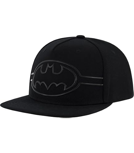 【完売品】LYFT Batman Original Cap Black BATMAN Officially Licensed Logo Premium Flexfit Cap (Black), Large