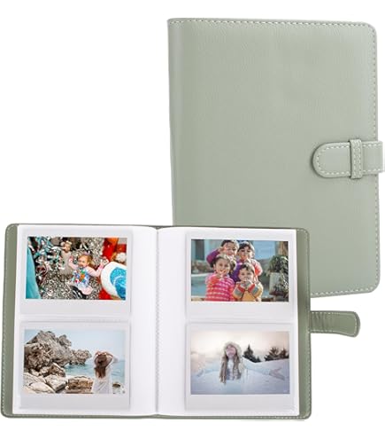 Rieibi Photo Album For Fujifilm Instax Wide210/Wide300/Wide400 Camera, 3.4x4.3 Inch Wide Film 28 Pockets PU Leather Photo Frame For Instax Wide 400