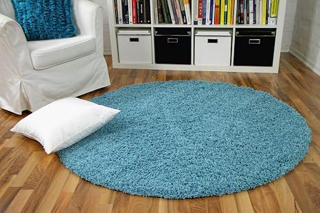 Aloha Hochflor Langflor Shaggy Teppich Turkis Rund Sofort