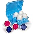 Playkidz Shape Sorting Eggs - Developmental and Educational Toy - Half A Dozen (6) Pieces for Mixing and Matching Color or Shape - Recommended for Ages 18m+