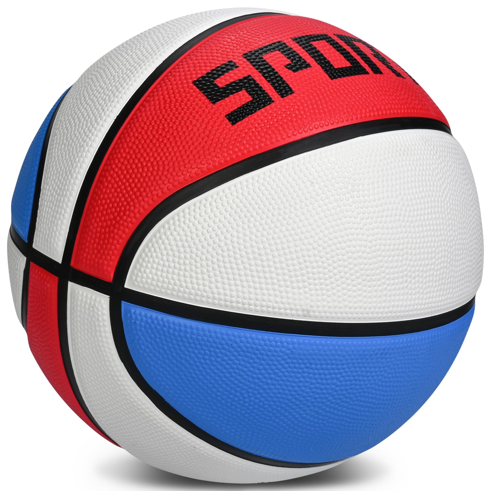 Photo 1 of KUYOTQ Kids Youth Size 4 (25.5") Basketball Premium Rubber Outdoor Youth Indoor Outdoor for Boys Girls Teen Game Sports Basketball Gifts (Deflated,Red White Blue)