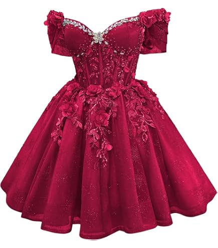 Zhangyo Off Shoulder Berry Homecoming Dress 2025 Off Shoulder Lace Size 0
