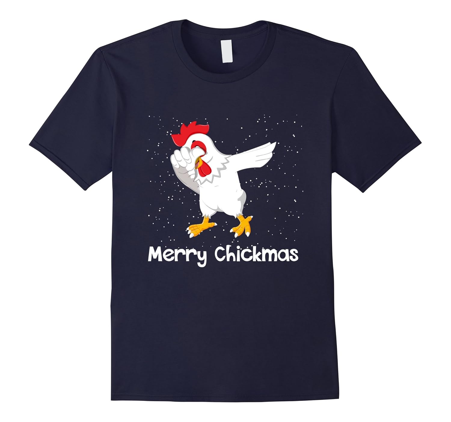 Merry Chickmas Dabbing Chicken Hip Hop Funny Tshirt-ANZ