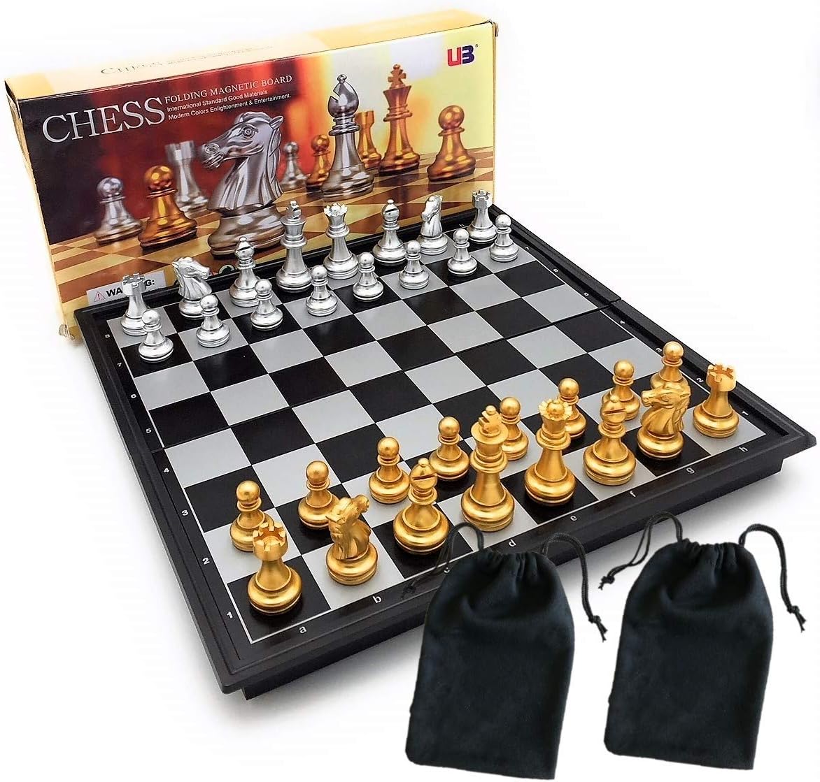 CHESS PROChess Set, Magnetic Chess Set, Chess Board, Chess Pieces, Chess Sets for Adults Board Games 9.7 Inches