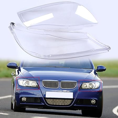 Amazon Supper Supply ヘッドライトレンズカバー ヘッドランプレンズ ガラス交換 Bmw 3シリーズ E90 セダン 05 08 プレフェイスリフト用 ハロゲンヘッドライトにのみ適合 ヘッドライトアセンブリ パーツ アクセサリ 車 バイク